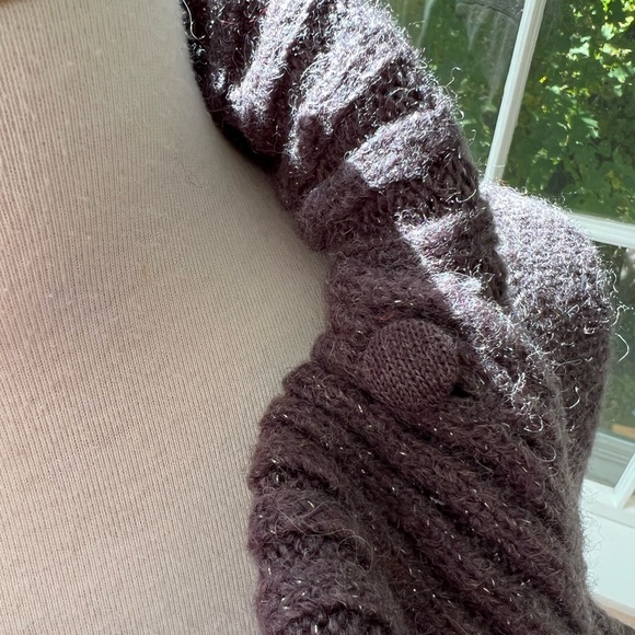 JENNIFER LOPEZ soft cozy wrap cardigan ribbed shawl collar gorgeous color - Picture 9 of 11